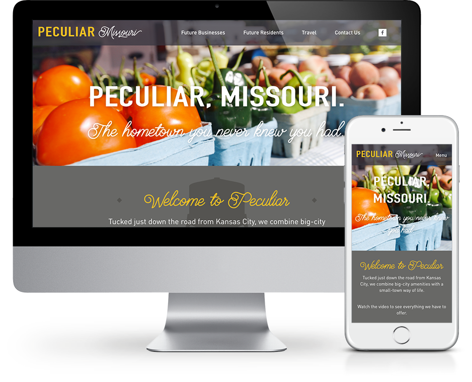 Our work: New website for Peculiar, Missouri. 