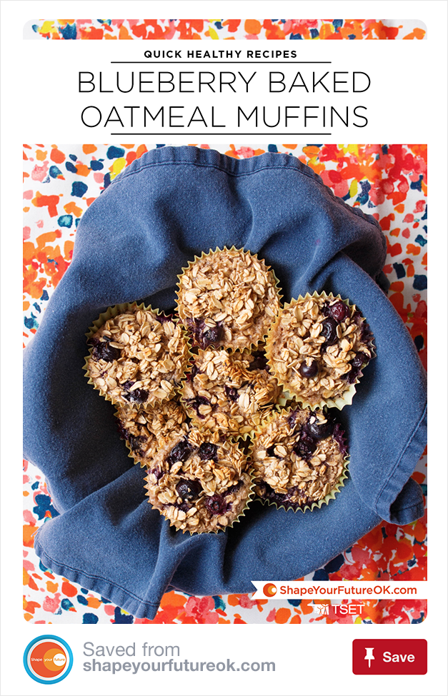 Blueberry Baked Oatmeal Muffins